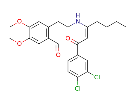 (Z)-2-(2-((1-(3,4-dichlorophenyl)-1-oxohept-2-en-3-yl)amino)ethyl)-4,5-dimethoxybenzaldehyde