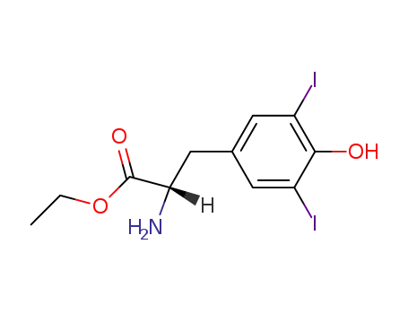 Molecular Structure of 35591-33-4 (3,5-diiodo-L-tyrosine ethyl ester)