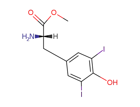 Molecular Structure of 76318-50-8 (METHYL 3,5-DIIODO-L-TYROSINATE)