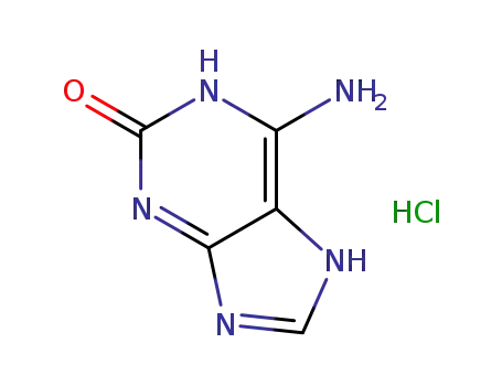 6-amino-2-oxo-1H,7H-purin-3-ium chloride