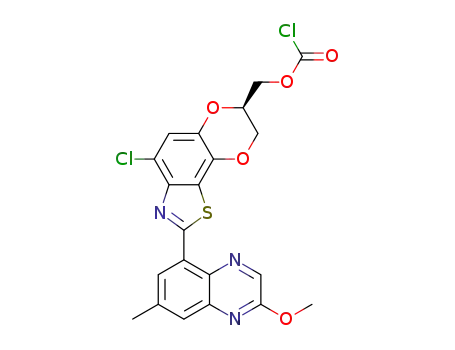 (R)-(4-chloro-2-(2-methoxy-7-methylquinoxalin-5-yl)-7 8-dihydro-[1,4]dioxino[2',3':3,4]benzo[1,2-d]thiazol-7-yl)methyl carbonochloridate