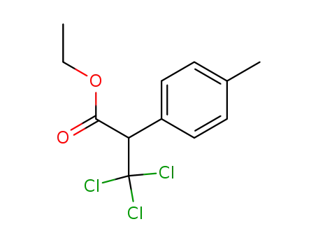Molecular Structure of 7498-59-1 (ethyl 3,3,3-trichloro-2-(4-methylphenyl)propanoate)