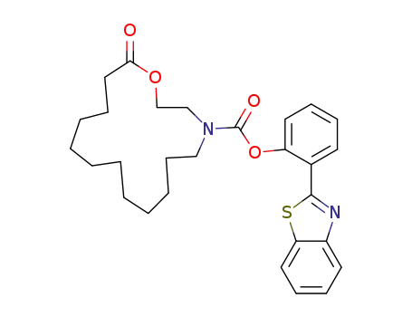 2-(benzo[d]thiazol-2-yl)phenyl 16-oxo-1-oxa-4-azacyclohexadecane-4-carboxylate