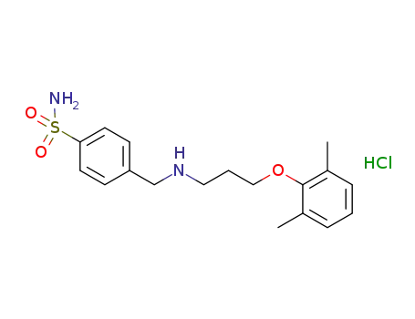 4-((3-(2,6-dimethylphenoxy)propylamino)methyl)benzenesulfonamide hydrochloride
