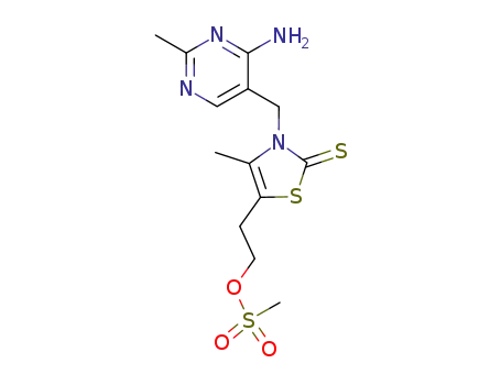 3-(4-amino-2-methyl-pyrimidin-5-ylmethyl)-5-(2-methanesulfonyloxy-ethyl)-4-methyl-3H-thiazole-2-thione