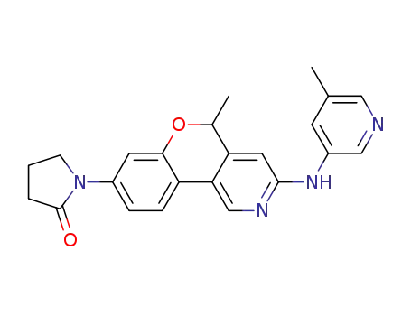 1-(5-methyl-3-((5-methylpyridin-3-yl)amino)-5H-chromeno[4,3-c]pyridin8-yl)pyrrolidin-2-one
