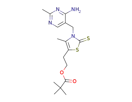 3-(4-amino-2-methyl-pyrimidin-5-ylmethyl)-4-methyl-5-(2-pivaloyloxy-ethyl)-3H-thiazole-2-thione