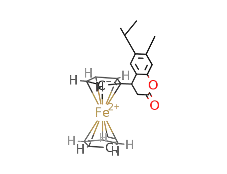 6-isopropyl-7-methyl-4-ferrocenylchroman-2-one