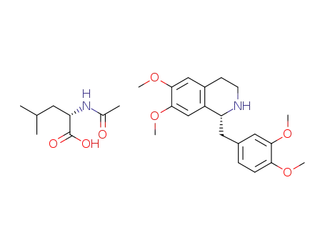 (R)-tetrahydropapaverine N-acetyl-L-leucine salt