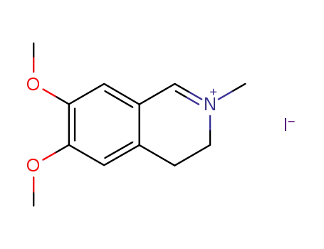 Molecular Structure of 30045-07-9 (Isoquinolinium,3,4-dihydro-6,7-dimethoxy-2-methyl-, iodide (1:1))