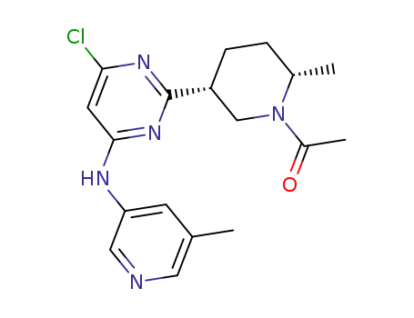 (+/-)-cis-1-(5-(4-chloro-6-((5-methylpyridin-3-yl)amino)pyrimidin-2-yl)-2-methylpiperidin-1-yl)ethan-1-one