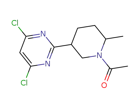 1-(5-(4,6-dichloropyrimidin-2-yl)-2-methylpiperidin-1-yl)ethan-1-one