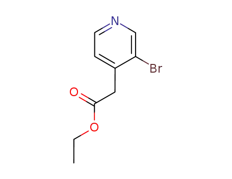 Molecular Structure of 51054-99-0 ((3-Bromo-pyridin-4-yl)-acetic acid ethyl ester)