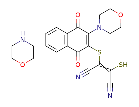Morpholino-1,2-dicyan-2-(1,4-dihydro-1,4-dioxo-3-morpholino-naphthyl-(2)-thio)-ethylenthiolat-(1)