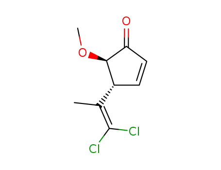 trans-5-Methoxy-4-<1.1-dichlor-propenyl-(2)>-cyclopenten-(2)-on