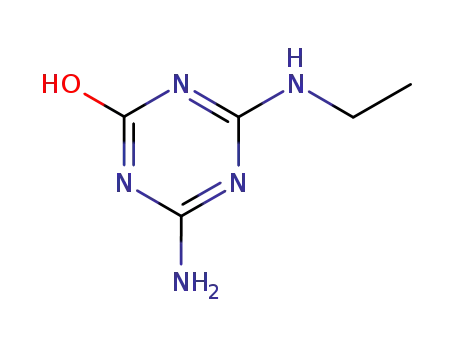 1,3,5-Triazin-2(1H)-one,4-amino-6-(ethylamino)-                                                                                                                                                         