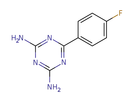 Molecular Structure of 30530-44-0 (2,4-DIAMINO-6-(4-FLUOROPHENYL)-1,3,5-TRIAZINE)