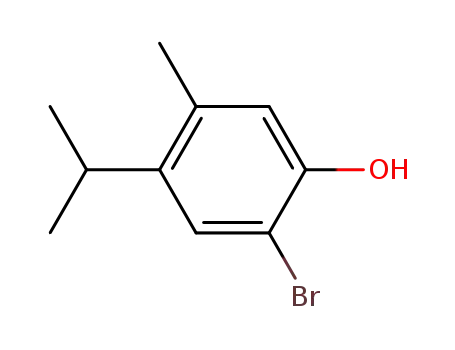 Molecular Structure of 143815-14-9 (Phenol, 2-bromo-5-methyl-4-(1-methylethyl)-)