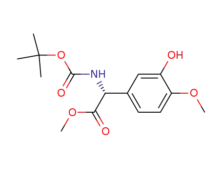 methyl (2R)-<<(1,1-dimethylethoxy)carbonyl>amino>-2-(3-hydroxy-4-methoxyphenyl)acetate