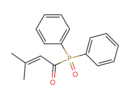 Molecular Structure of 87951-17-5 (Phosphine oxide, (3-methyl-1-oxo-2-butenyl)diphenyl-)