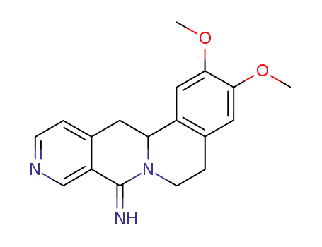 (+/-)-5,6,13,13a-tetrahydro-2,3-dimethoxy-8H-isoquino<2,1-b><2,7>naphthyridine-8-imine