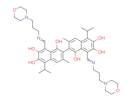 5,5'-Diisopropyl-3,3'-dimethyl-8,8'-bis-{[(Z)-3-morpholin-4-yl-propylimino]-methyl}-[2,2']binaphthalenyl-1,6,7,1',6',7'-hexaol