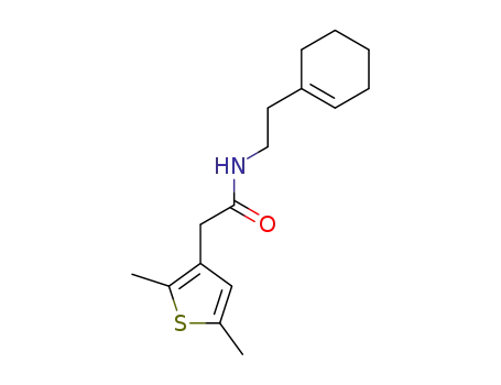 N-<2-(Cyclohexen-1-yl)-ethyl>-2,5-dimethyl-thiophen-3-essigsaeureamid
