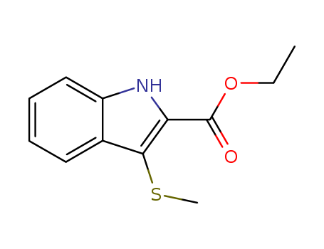 1H-Indole-2-carboxylic acid, 3-(methylthio)-, ethyl ester