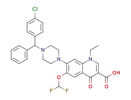 7-{4-[(4-Chloro-phenyl)-phenyl-methyl]-piperazin-1-yl}-6-difluoromethoxy-1-ethyl-4-oxo-1,4-dihydro-quinoline-3-carboxylic acid
