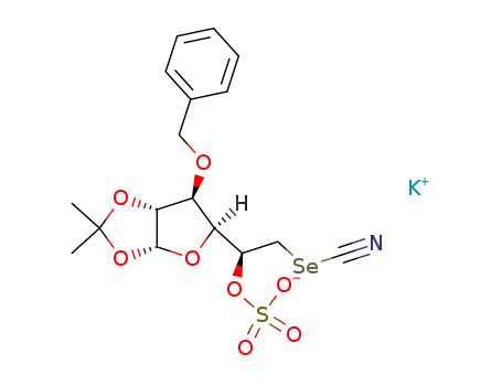 3-O-benzyl-6-Se-cyano-1,2-O-isopropylidene-6-seleno-5-O-sulfo-α-D-glucofuranose potassium salt