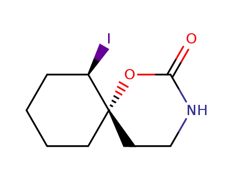 (+/-)-(6S,7R)-3-aza-7-iodo-1-oxaspiro[5.5]undecan-2-one