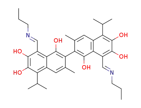 5,5'-Diisopropyl-3,3'-dimethyl-8,8'-bis-[(E)-propyliminomethyl]-[2,2']binaphthalenyl-1,6,7,1',6',7'-hexaol