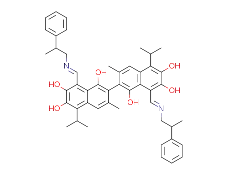 5,5'-Diisopropyl-3,3'-dimethyl-8,8'-bis-{[(E)-2-phenyl-propylimino]-methyl}-[2,2']binaphthalenyl-1,6,7,1',6',7'-hexaol