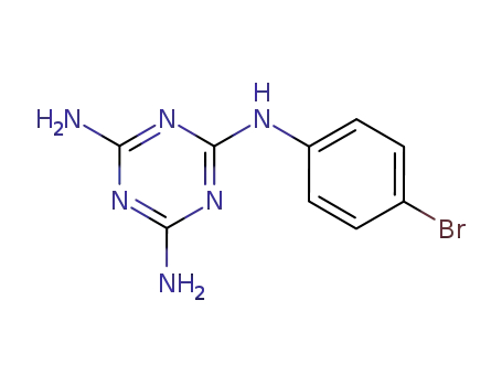 Molecular Structure of 93167-96-5 (N~2~-(4-bromophenyl)-1,3,5-triazine-2,4,6-triamine)