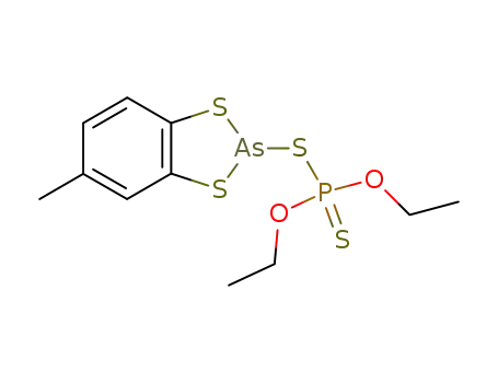 dithiophosphoric acid O,O'-diethyl ester S-(5-methyl-benzo[1,3,2]dithiarsol-2-yl) ester