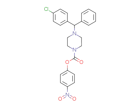 Molecular Structure of 628717-39-5 (1-Piperazinecarboxylic acid, 4-[(4-chlorophenyl)phenylmethyl]-,
4-nitrophenyl ester)