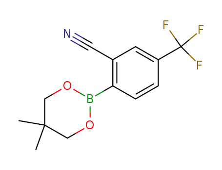 Molecular Structure of 883898-98-4 (2-(5,5-DIMETHYL-1,3,2-DIOXABORINAN-2-YL)-5-(TRIFLUOROMETHYL)BENZONITRILE)