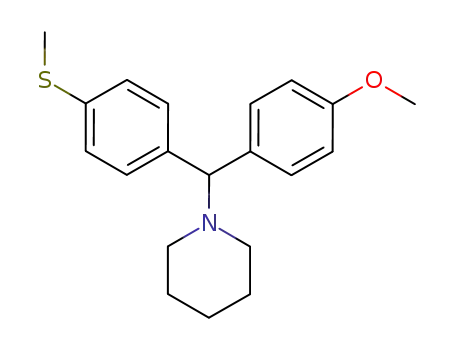 1-((4-methoxyphenyl)(4-(methylthio)phenyl)methyl)piperidine