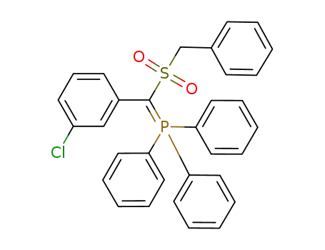 Molecular Structure of 878801-20-8 (Phosphorane,
[(3-chlorophenyl)[(phenylmethyl)sulfonyl]methylene]triphenyl-)