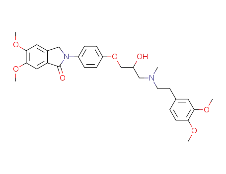 N-{4-[2-hydroxy-3-(3,4-dimethoxy-N-methylphenylethylamino)propoxy]phenyl}-5,6-dimethoxy-1-oxo-isoindoline