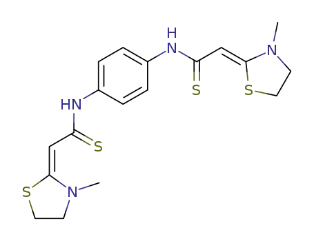 2-(3-methyl-thiazolidin-2-ylidene)-N-{4-[2-(3-methyl-thiazolidin-2-ylidene)-thioacetylamino]-phenyl}-thioacetamide