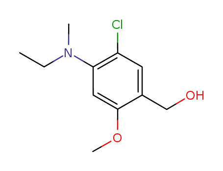 Molecular Structure of 202822-77-3 (Benzenemethanol, 5-chloro-4-(ethylmethylamino)-2-methoxy-)
