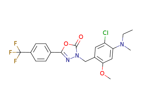 1,3,4-Oxadiazol-2(3H)-one,
3-[[5-chloro-4-(ethylmethylamino)-2-methoxyphenyl]methyl]-5-[4-(trifluoro
methyl)phenyl]-