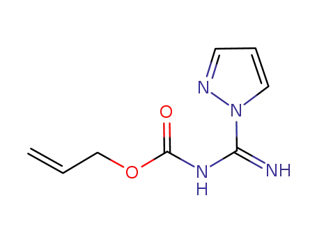 Molecular Structure of 277334-62-0 (Carbamic acid, (imino-1H-pyrazol-1-ylmethyl)-, 2-propenyl ester)