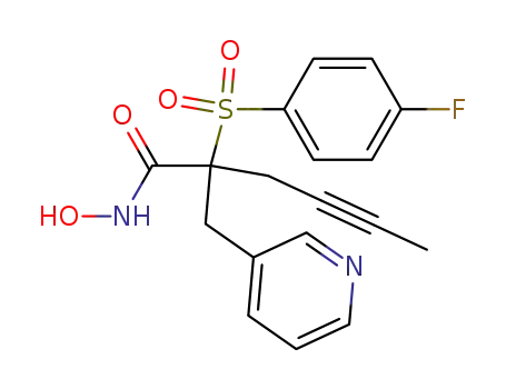 2-(4-Fluoro-benzenesulfonyl)-2-pyridin-3-ylmethyl-hex-4-ynoic acid hydroxyamide