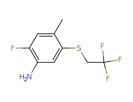 2-fluoro-4-methyl-5-[(2,2,2-trifluoroethyl)sulfanyl]phenylamine
