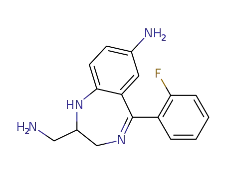 7-amino-2-aminomethyl-1,3-dihydro-5-(2-fluorophenyl)-2H-1,4-benzodiazepine
