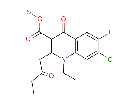 ethyl 7-chloro-6-fluoro-4-oxo-2-(2-oxobutyl-3-thio)-1,4-dihydroquinoline-3-carboxylate