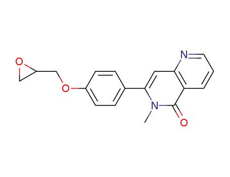 Molecular Structure of 67794-31-4 (1,6-Naphthyridin-5(6H)-one, 6-methyl-7-[4-(oxiranylmethoxy)phenyl]-)