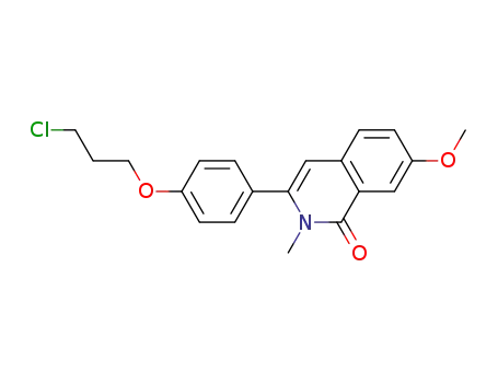 Molecular Structure of 67793-85-5 (1(2H)-Isoquinolinone,
3-[4-(3-chloropropoxy)phenyl]-7-methoxy-2-methyl-)